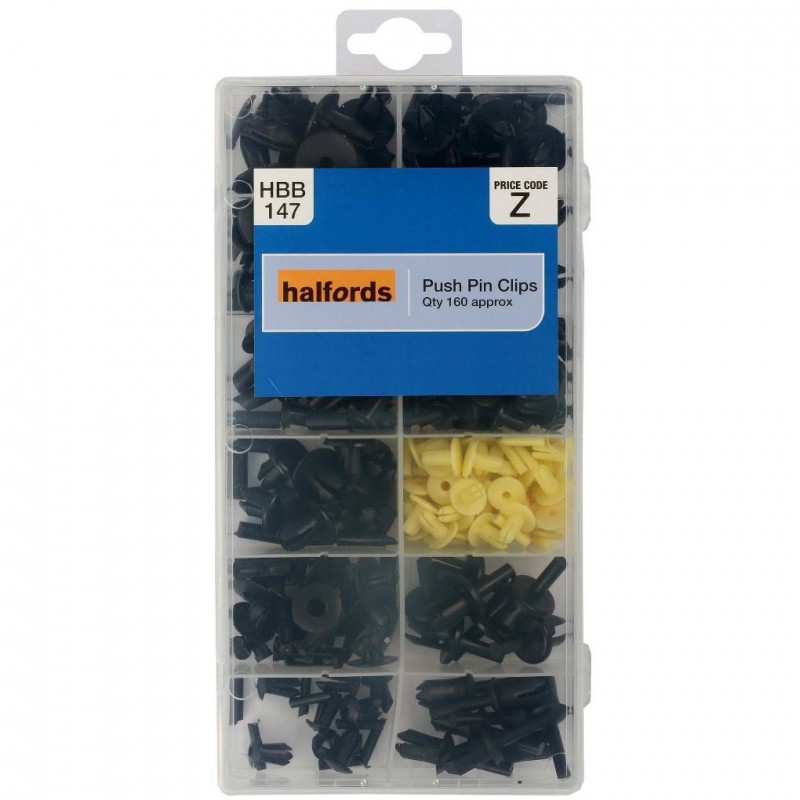 Halfords Assorted Push Pin Clips