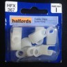 Halfords Cable P Clips Screw Fix White HFX367 (9 pack)