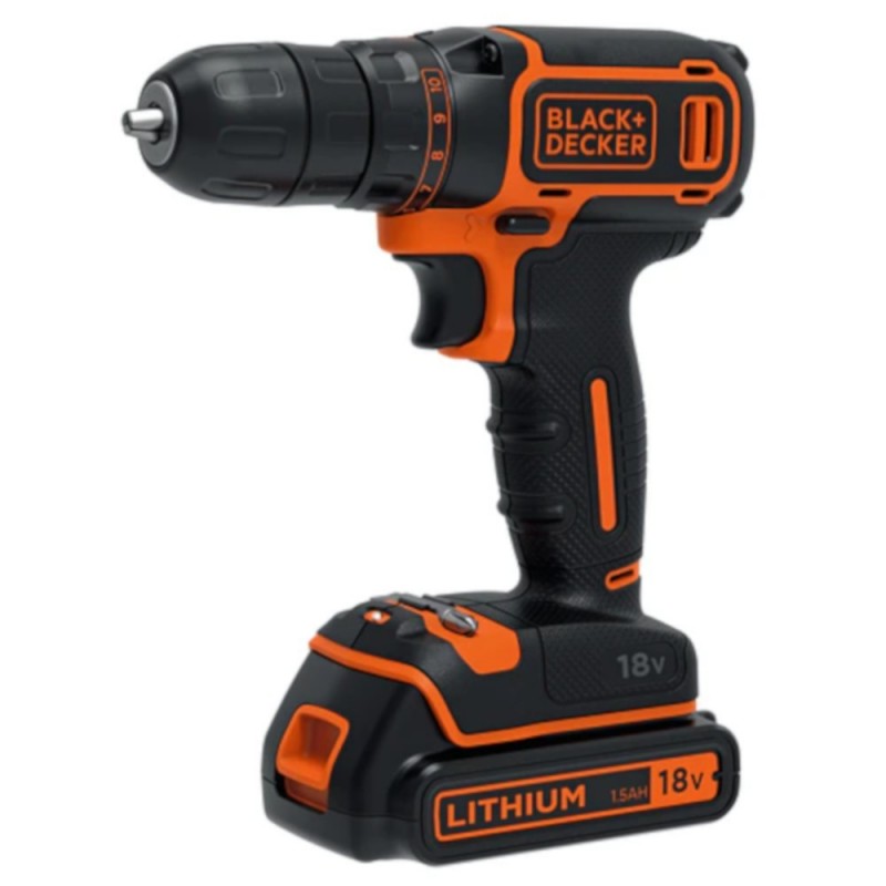 Black and Decker 18V Lithium-ion Drill Driver  200mA charger 1 battery