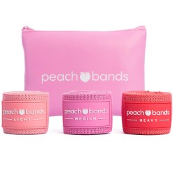 Peach Bands Hip/Glute Resistance Exercise Fabric Bands 3 pack Pink
