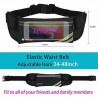 Maxtop No-Bounce Reflective Running Belt Pouch Fanny Pack Waterproof Black