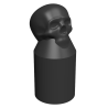 2 x Skull Radiator Thermostat Valve Cover Caps 5cm Diam
